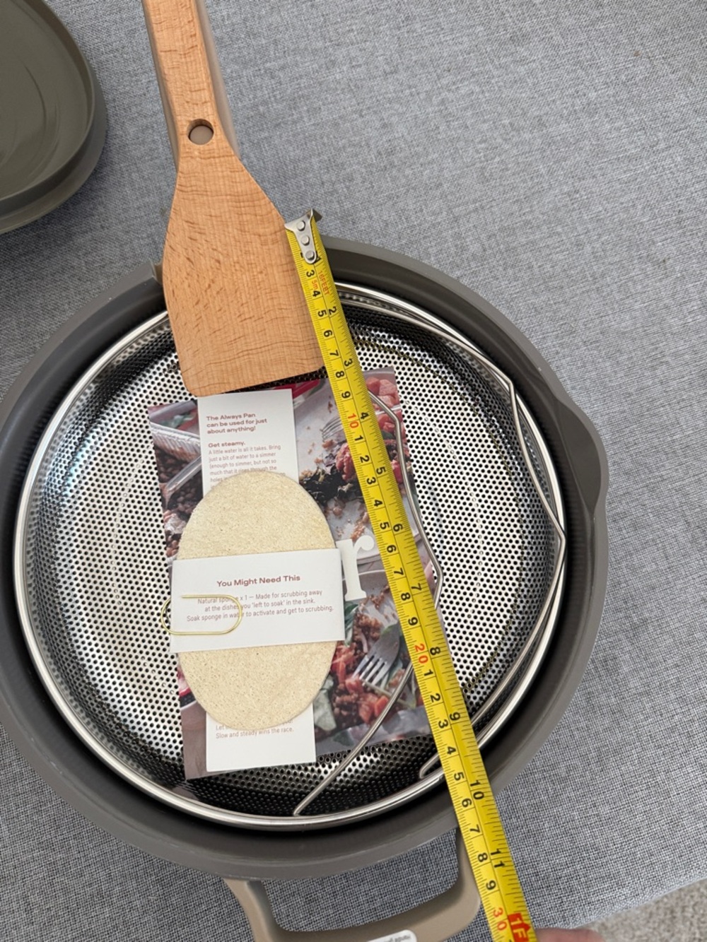 Our Place Always pan 2.0 Steam Skillet with Lid and Wooden utensil - Picture 9 of 13